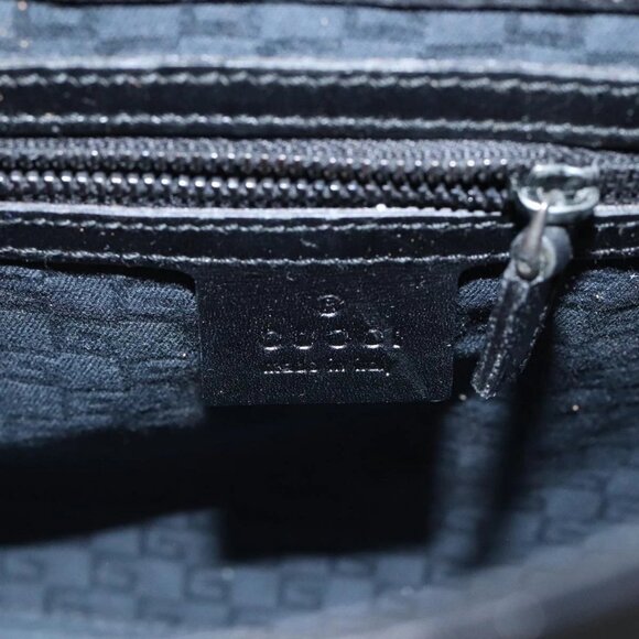 GUCCI Shoulder Bag Leather Black 105375 Auth - Picture 12 of 15